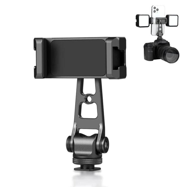 PULUZ Z-axis Phone Clamp with 360 Rotation for Versatile Mounting - aluminum alloy phone clamp for tripod, 360° rotation, rubber protection