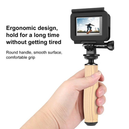 PULUZ Camera Grip Stabilizer for Handheld Video Shooting — metal ergonomic anti-slip handle for steadier on-location video