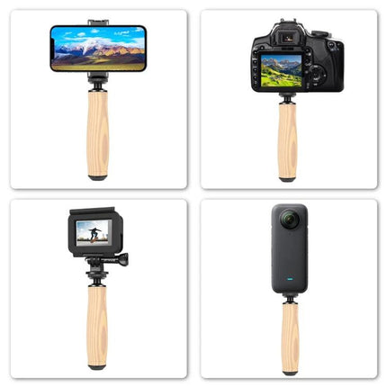 PULUZ Camera Grip Stabilizer for Handheld Video Shooting - metal grip with anti-slip sponge for steadier phone, DSLR, action cam, 360 camera shots
