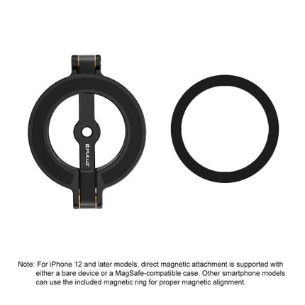 MagSafe Dual-Head Magnetic Folding Phone Holder for Hands-Free Use showing circular magnetic mount and alignment ring