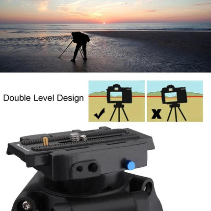 PULUZ Quick Release Clamp and Plate for Camera Photography - durable quick-release plate with double level design for tripod and stabilizer setups