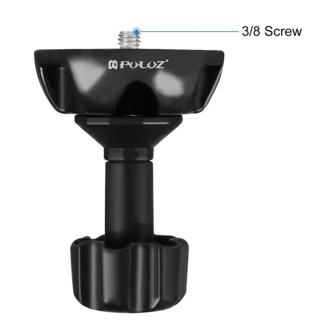 PULUZ 75mm Metal Bowl Adapter for Tripod Conversion and Leveling – black 75mm bowl-to-flat adapter with 3/8" screw for leveling