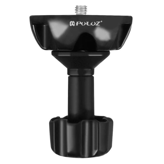 PULUZ 75mm Metal Bowl Adapter for Tripod Conversion and Leveling — black metal adapter for converting 75mm bowl tripods to flat-mount fluid heads