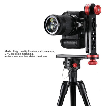 PULUZ Panoramic Aluminum Ball Head Kit for Photography mounted on tripod with DSLR for 360-degree panoramic and landscape shots