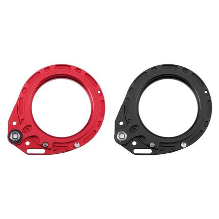 PULUZ 67mm Aluminum Adapter for DSLR Underwater Housing in red and black, corrosion‑resistant macro lens lock for stable underwater shooting