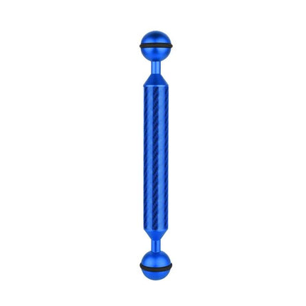 PULUZ 7 Inch Carbon Fiber Floating Arm for Camera Mounting — blue carbon fiber dual-ball float arm for underwater camera stability