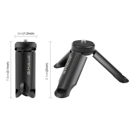 PULUZ Tripod for Everyday Phone Photography and Travel Moments compact black tabletop tripod for steady hands-free selfies and video calls