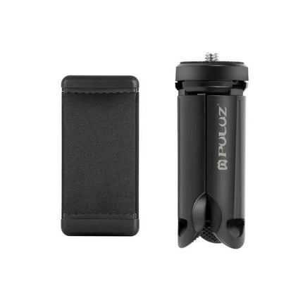 Portable Mini Tripod with Clamp for Smartphone Stability compact black foldable tripod and phone clamp for travel vlogging