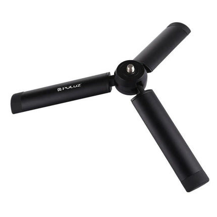 PULUZ Compact Metal Desktop Tripod for Travel Photography - lightweight black metal tabletop tripod for cameras and gimbals