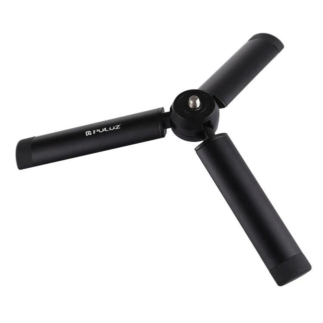 PULUZ Compact Metal Desktop Tripod for Travel Photography - lightweight black metal tabletop tripod for cameras and gimbals