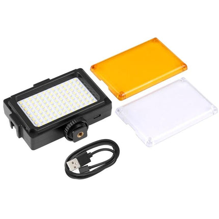 PULUZ Pocket LED Light for Vlogging and Photography Sessions compact USB LED panel with warm and diffusion filters and mount