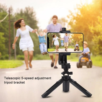 PULUZ Adjustable Desktop Tripod for Digital Cameras securing smartphone for steady outdoor family video with telescopic 5-speed bracket