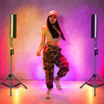PULUZ Handheld Color Fill Light for Photography Sessions used to create vibrant portrait studio fill light with adjustable color and brightness