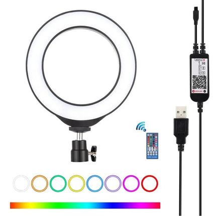 PULUZ Ring Light for Everyday Home Video Recording and Vlogging — 28 LED adjustable color ring with USB remote for home vlogging