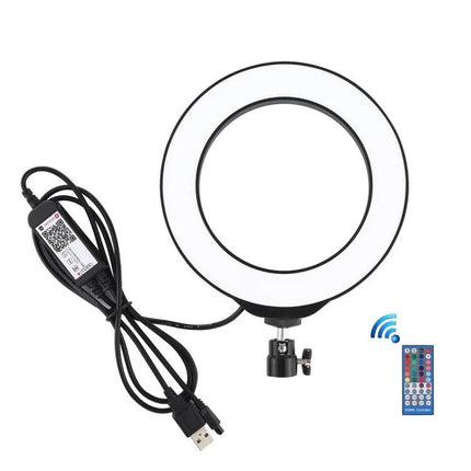 PULUZ Ring Light for Everyday Home Video Recording and Vlogging USB ring light with remote and mount for bedroom streaming