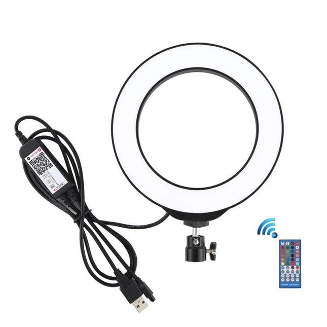 PULUZ Ring Light for Everyday Home Video Recording and Vlogging USB ring light with remote and mount for bedroom streaming