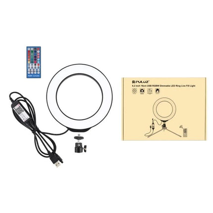 PULUZ Ring Light for Everyday Home Video Recording and Vlogging - USB LED ring light kit with remote and stand for vlogging