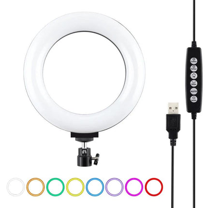 PULUZ LED Ring Light for Daily Video and Photo Essentials compact USB ring light with adjustable color modes and remote control