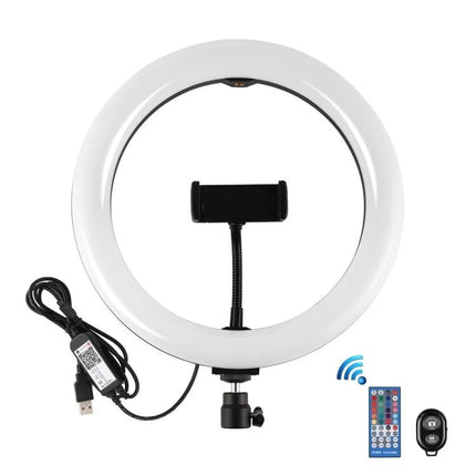PULUZ LED Ring Light for Daily Vlogging and Video Calls - compact USB ring light with phone holder, remote and adjustable brightness for video calls and vlogging