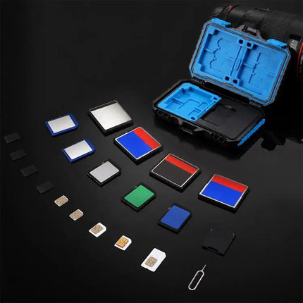 PULUZ 22-in-1 Memory Card Storage Case for SD, CF, and SIM Cards