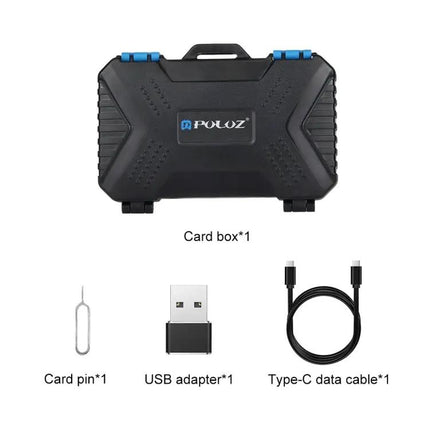 PULUZ 22-in-1 Memory Card Storage Case for SD, CF, and SIM Cards