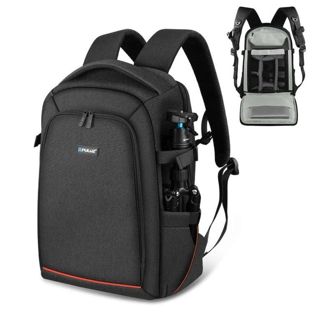 PULUZ Outdoor Waterproof Backpack for Cameras and Accessories with padded DSLR compartment, laptop sleeve and tripod side pocket