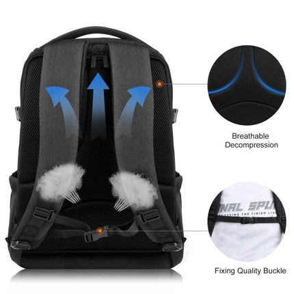 PULUZ Outdoor Waterproof Backpack for Cameras and Accessories breathable decompression back panel and fixing quality buckle view