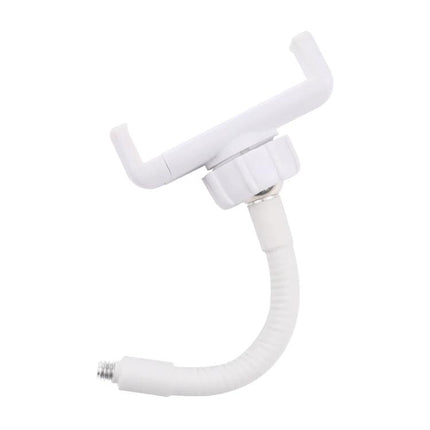 PULUZ Flexible and Adjustable Clip Mount Holder for Smartphones white flexible gooseneck phone clamp for hands-free video calls and streaming