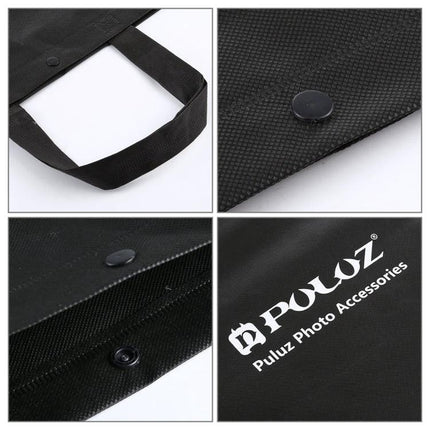 PULUZ Sandbags for Tripod and Light Stand Stability, 46 cm x 46 cm black durable sandbag with handles and snap closure, Puluz logo