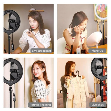 PULUZ LED Ring Light for Everyday Video and Photo Use - compact ring light setup for live broadcast, makeup, portrait shooting and live show