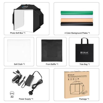 PULUZ 40cm Folding Soft Box Lighting Kit for Photography