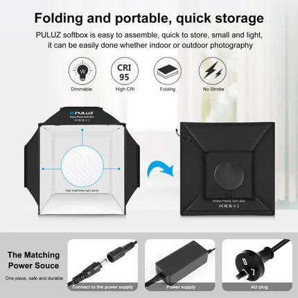 PULUZ 40cm Folding Soft Box Lighting Kit for Photography