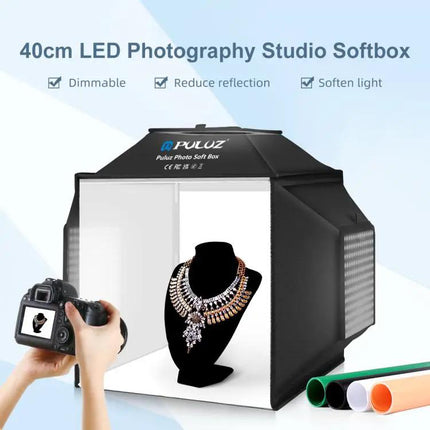 PULUZ 40cm Folding Soft Box Lighting Kit for Photography