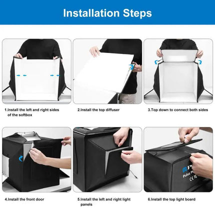 PULUZ 40cm Folding Soft Box Lighting Kit for Photography