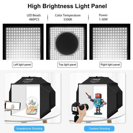PULUZ 40cm Folding Soft Box Lighting Kit for Photography