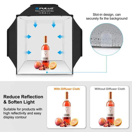 PULUZ 40cm Folding Soft Box Lighting Kit for Photography