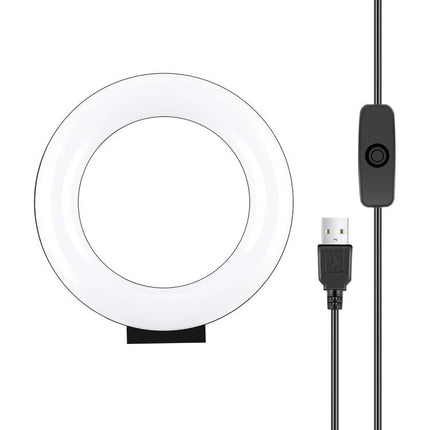 PULUZ Ring Light for Daily Selfies and Video Chats - compact USB-powered 40-LED ring light with inline power switch for improved facial lighting