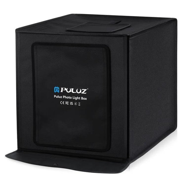 PULUZ Portable Photo Studio Light Box, 60 cm Cube black foldable cube for small product photography with handle and front opening