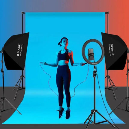 PULUZ 50x70cm Softbox Photography Lighting Kit with Tripod and Bulb