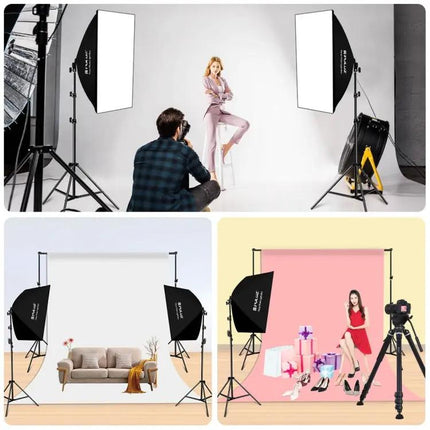 PULUZ 50x70cm Softbox Photography Lighting Kit with Tripod and Bulb