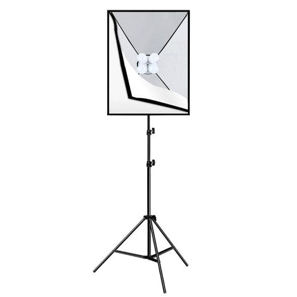 PULUZ Softbox and LED Light Kit for Studio Photography 50x70cm softbox on stand with reflective interior and quad LED bulbs