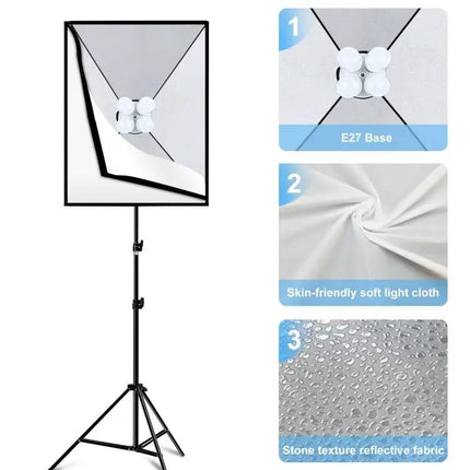 PULUZ Softbox and LED Light Kit for Studio Photography