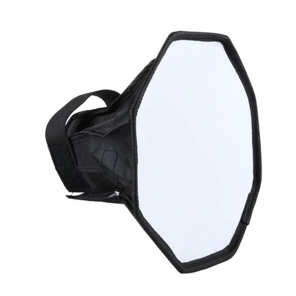 PULUZ 20cm Octangle Foldable Softbox for Flash Photography attached to speedlight, small octagonal diffuser for portraits and product shots