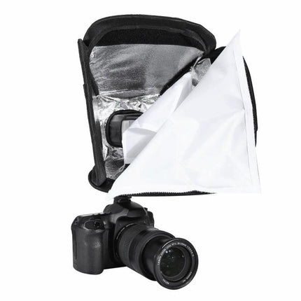 PULUZ Foldable Softbox Cover for Even Light Diffusion in Photos on DSLR with external flash for softer, balanced indoor portrait and product lighting