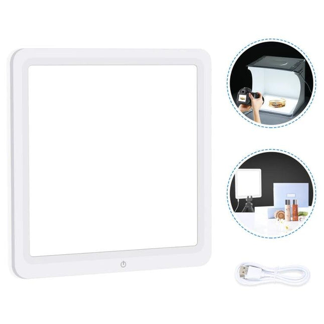 PULUZ 20cm Shadowless Light Pad for Product Photography - white LED pad for jewelry, cosmetics and small gadget shots
