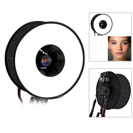 PULUZ 45cm Round Softbox Diffuser for Even Portrait Lighting - round camera-mounted softbox for balanced, shadow-free portrait illumination