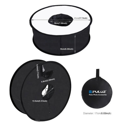 PULUZ 45cm Round Softbox Diffuser for Even Portrait Lighting - collapsible round softbox for balanced indoor and outdoor portrait lighting