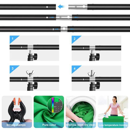 Puluz T-Shape Photo Background Support Stand for Studios