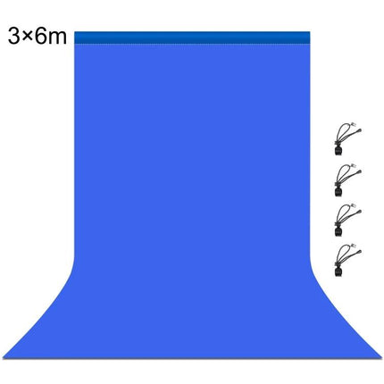 PULUZ 3m x 6m Polyester Photography Studio Backdrop Cloth in blue, wrinkle-resistant high-density polyester background for portraits and videos