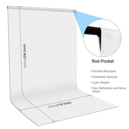 PULUZ 3m x 6m Polyester Photography Studio Backdrop Cloth